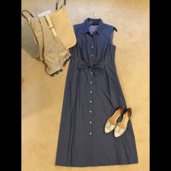 Sharagano Dresses & Skirts - Chambray Maxi Dress NWNT